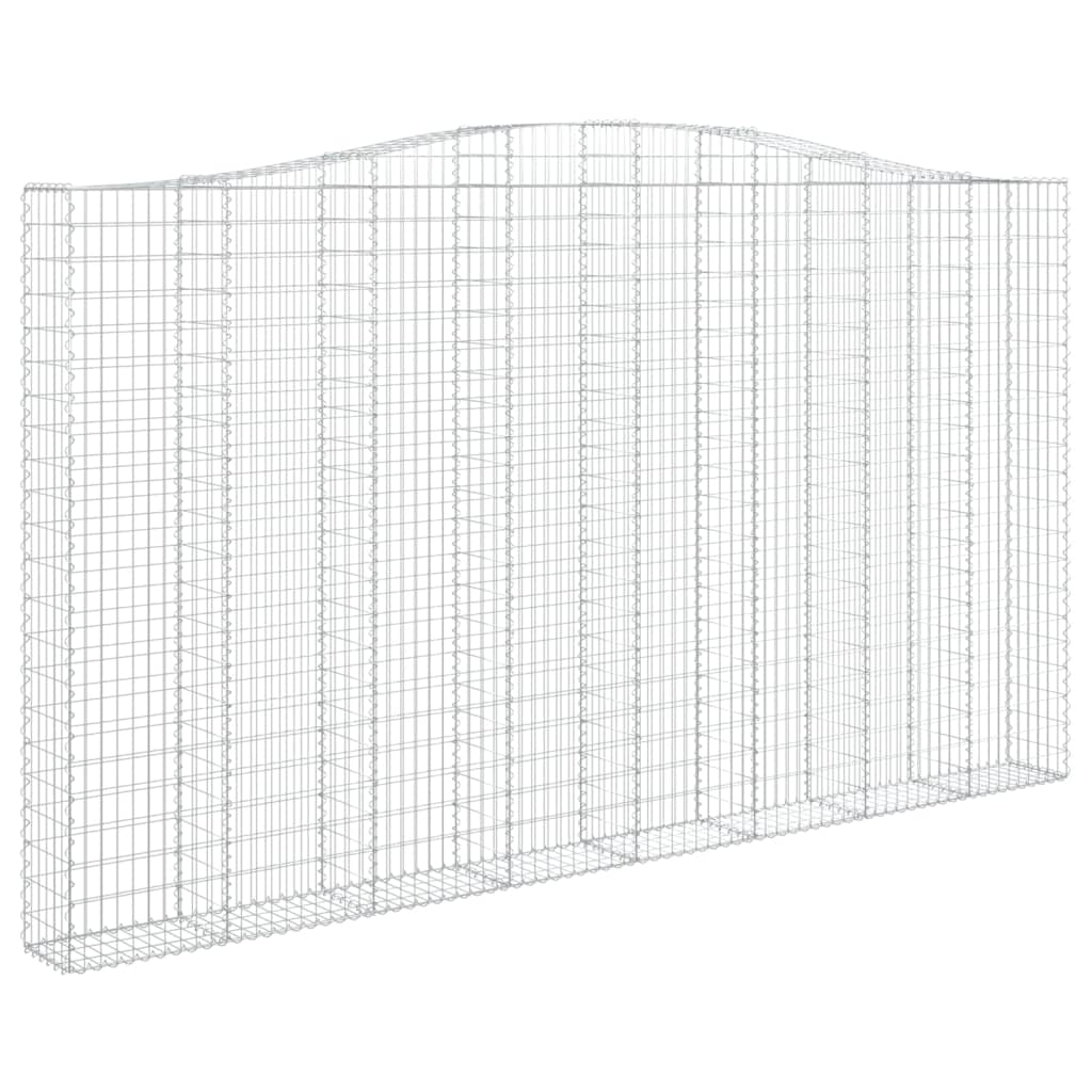 vidaXL Schanskorven 6 st gewelfd 400x30x220/240 cm ijzer afbeelding