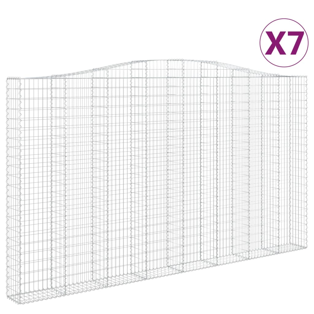 Габионни кошници арка 7 бр 400x30x220/240 см поцинковано желязо