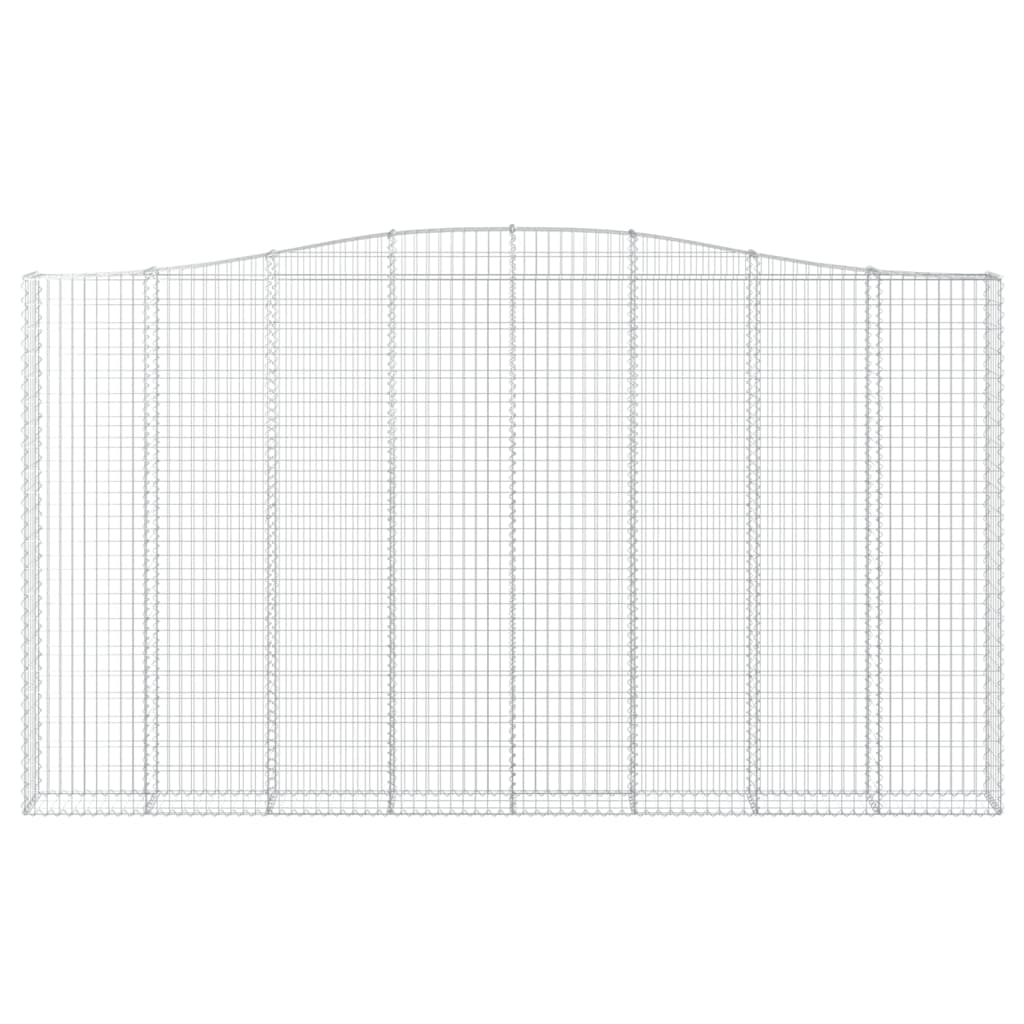 Coșuri gabion arcuite 15 buc, 400x30x220/240cm, fier galvanizat