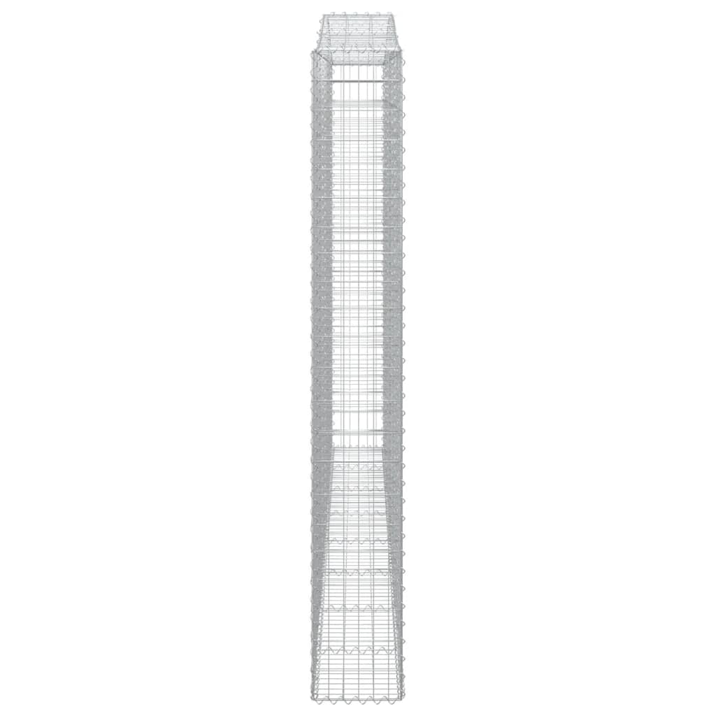 Coșuri gabion arcuite 15 buc, 400x30x220/240cm, fier galvanizat