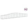 vidaXL kaarekujulised gabioonkorvid 2 tk, 400x50x40/60 cm, raud