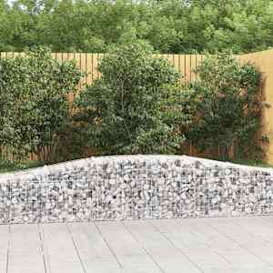 Obokane gabion košare 10 kosi 400x50x40/60 cm pocinkano železo