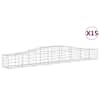 vidaXL kaarekujulised gabioonkorvid 15 tk, 400x50x40/60 cm, raud