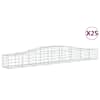 vidaXL kaarekujulised gabioonkorvid 25 tk, 400x50x40/60 cm, raud