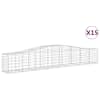 vidaXL kaarekujulised gabioonkorvid 15 tk, 400x50x60/80 cm, raud