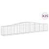 vidaXL kaarekujulised gabioonkorvid 25 tk, 400x50x60/80 cm, raud