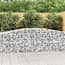  vidaXL 6 db íves horganyzott vas gabion kosár 400x50x80/100 cm termék 2. képe