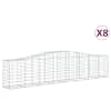 vidaXL kaarekujulised gabioonkorvid 8 tk, 400x50x80/100 cm, raud
