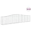 vidaXL kaarekujulised gabioonkorvid 10 tk, 400x50x80/100 cm, raud