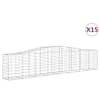 vidaXL kaarekujulised gabioonkorvid 15 tk, 400x50x80/100 cm, raud