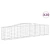 vidaXL kaarekujulised gabioonkorvid 20 tk, 400x50x80/100 cm, raud