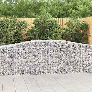 Obokane gabion košare 25 kosov 400x50x80/100 cm cinkano železo