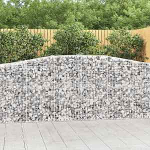 Obokane gabion košare 3 kosi 400x50x100/120cm pocinkano železo