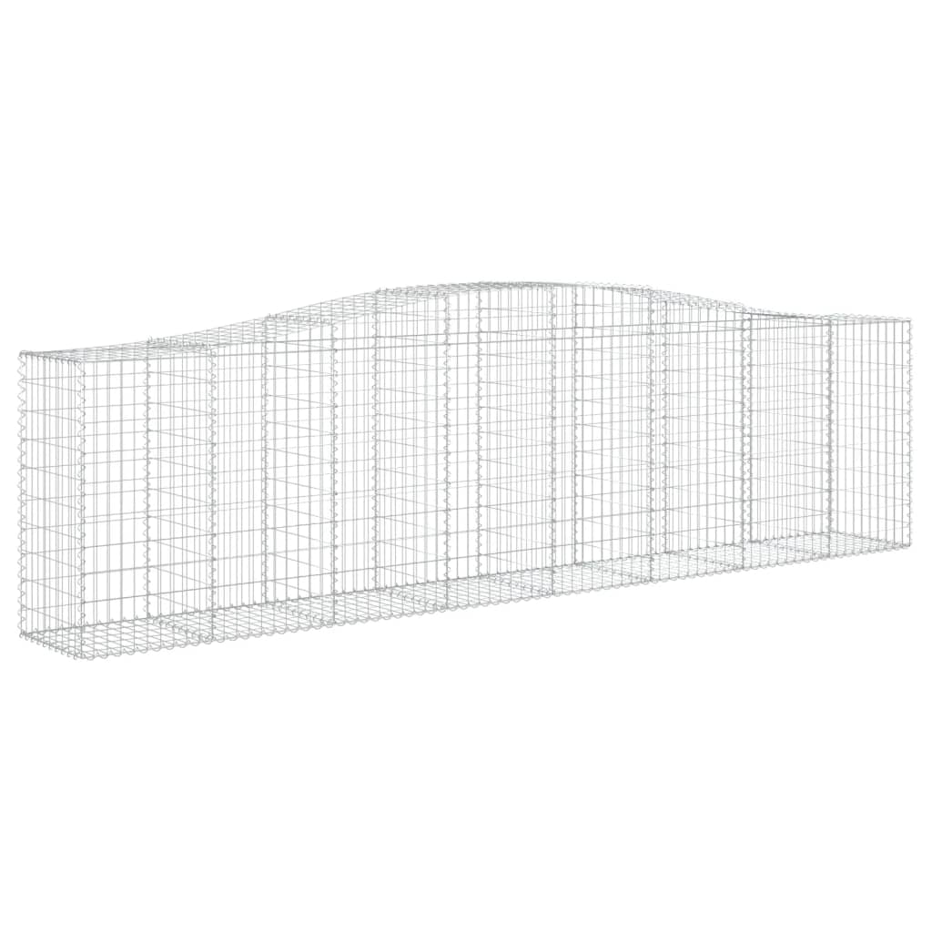 vidaXL Schanskorven 5 st gewelfd 400x50x100/120 cm ijzer afbeelding