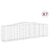 vidaXL kaarekujulised gabioonkorvid 7 tk, 400x50x100/120 cm, raud