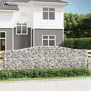 Obokane gabion košare 6 kosov 400x50x120/140cm pocinkano železo