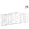 vidaXL kaarekujulised gabioonkorvid 7 tk, 400x50x120/140 cm, raud