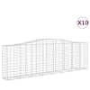 vidaXL kaarekujulised gabioonkorvid 10 tk, 400x50x120/140 cm, raud