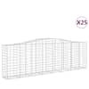 vidaXL kaarekujulised gabioonkorvid 25 tk, 400x50x120/140 cm, raud