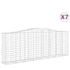 vidaXL kaarekujulised gabioonkorvid 7 tk, 400x50x140/160 cm, raud