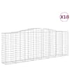 vidaXL kaarekujulised gabioonkorvid 10 tk, 400x50x140/160 cm, raud