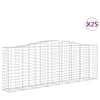 vidaXL kaarekujulised gabioonkorvid 25 tk, 400x50x140/160 cm, raud
