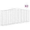vidaXL kaarekujulised gabioonkorvid 2 tk, 400x50x160/180 cm, raud