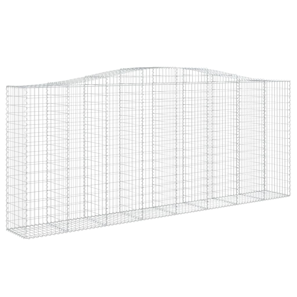 vidaXL Schanskorven 6 st gewelfd 400x50x160/180 cm ijzer afbeelding