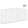 vidaXL kaarekujulised gabioonkorvid 7 tk, 400x50x160/180 cm, raud