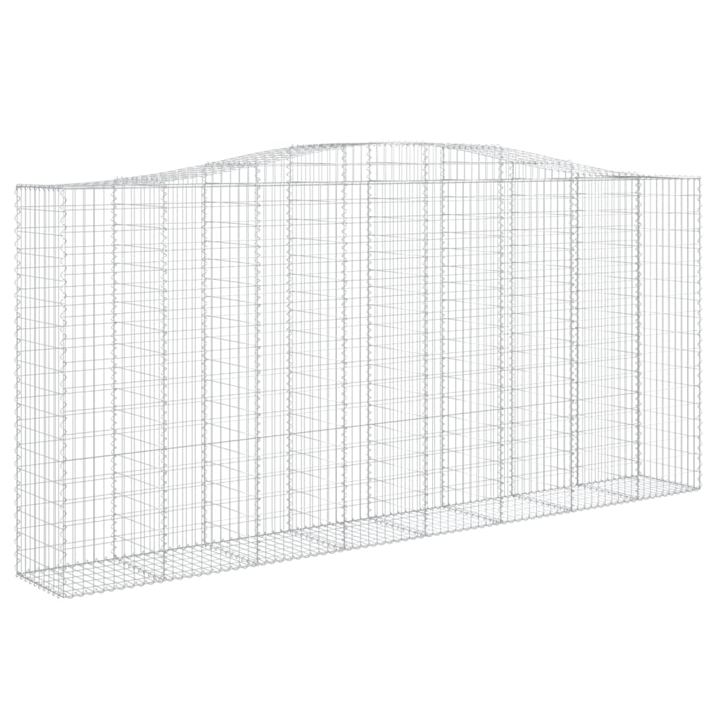 vidaXL Schanskorven 7 st gewelfd 400x50x180/200 cm ijzer afbeelding