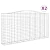 vidaXL kaarekujulised gabioonkorvid 2 tk, 400x50x200/220 cm, raud