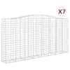 vidaXL kaarekujulised gabioonkorvid 7 tk, 400 x 50 x 200/220 cm, raud