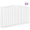vidaXL kaarekujulised gabioonkorvid 2 tk, 400x50x220/240 cm, raud