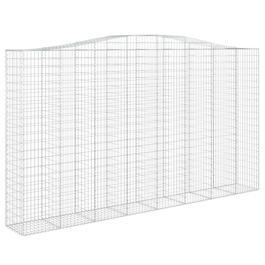vidaXL Schanskorven 3 st gewelfd 400x50x220/240 cm ijzer afbeelding