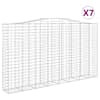 vidaXL kaarekujulised gabioonkorvid 7 tk, 400x50x220/240 cm, raud