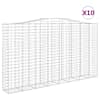 vidaXL kaarekujulised gabioonkorvid 10 tk, 400x50x220/240 cm, raud