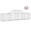 vidaXL kaarekujulised gabioonkorvid 2 tk, 200x30x40/60 cm, raud