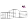 vidaXL kaarekujulised gabioonkorvid 8 tk, 200x30x40/60 cm, raud