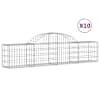 vidaXL kaarekujulised gabioonkorvid 10 tk, 200x30x40/60 cm, raud