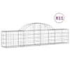 vidaXL kaarekujulised gabioonkorvid 11 tk, 200x30x40/60 cm, raud