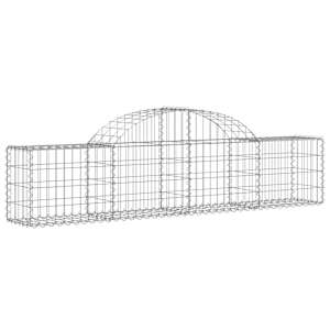 vidaXL Arched Gabion Baskets 40 pcs 200x30x40/60 cm Galvanised Iron