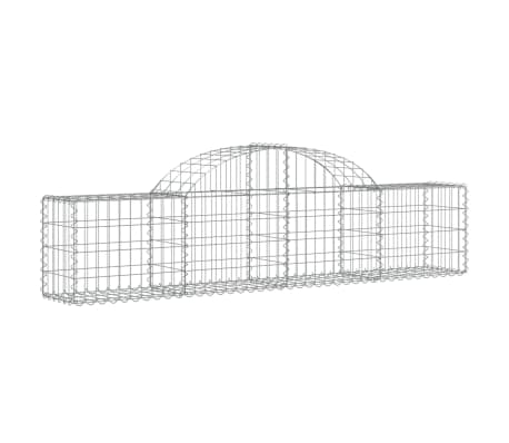 vidaXL Coșuri gabion arcuite 50 buc, 200x30x40/60cm, fier galvanizat