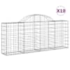 vidaXL kaarekujulised gabioonkorvid 10 tk, 200x30x80/100 cm, raud