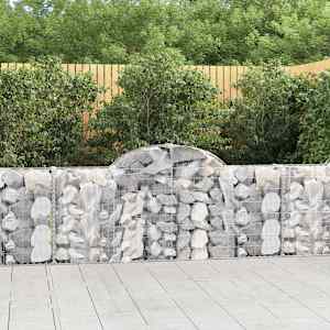 Obokane gabion košare 12 kosov 200x30x80/100 cm cinkano železo
