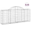 vidaXL kaarekujulised gabioonkorvid 20 tk, 200x30x80/100 cm, raud
