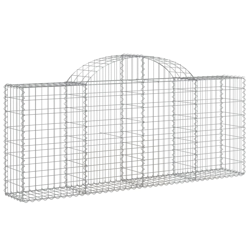 vidaXL Schanskorven 25 st gewelfd 200x30x80/100 cm ijzer afbeelding