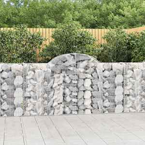Obokane gabion košare 10kosov 200x30x100/120cm pocinkano železo