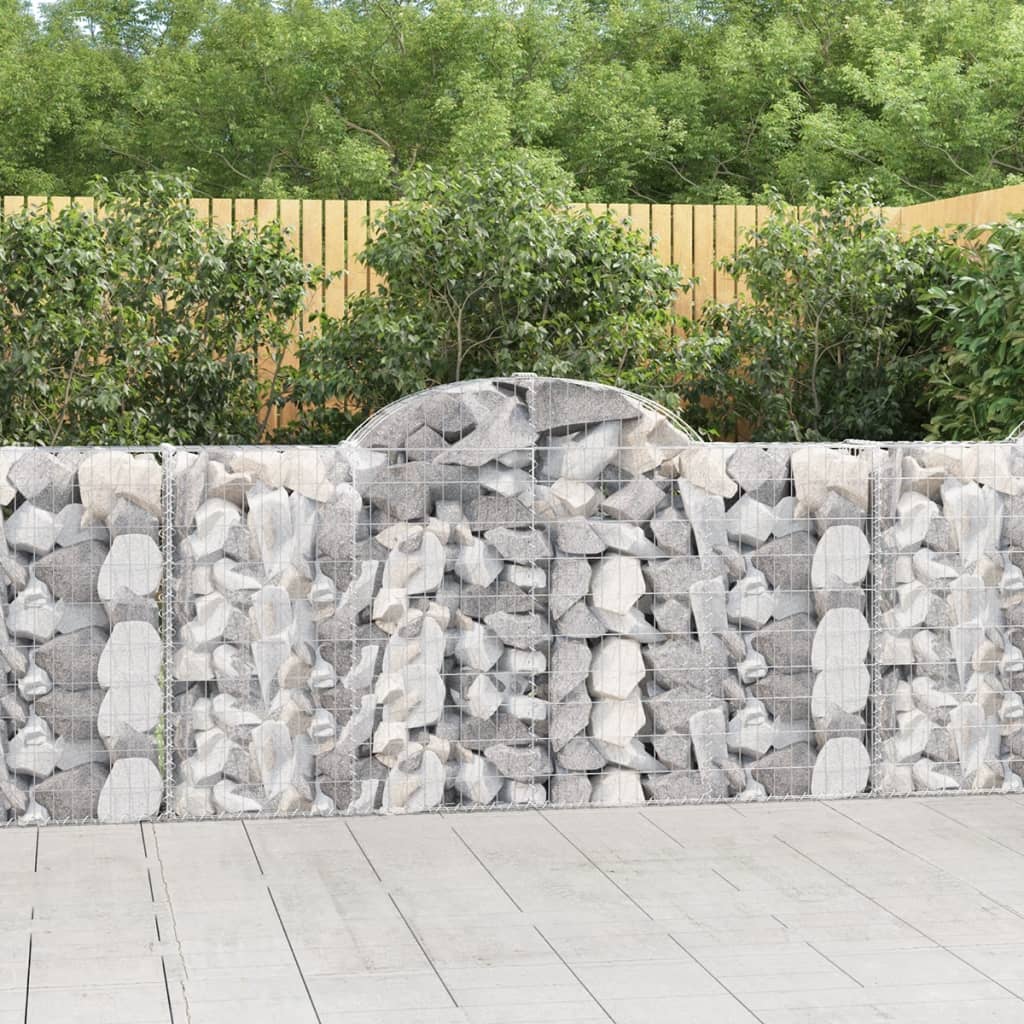 Coșuri gabion arcuite 14 buc, 200x30x100/120 cm fier galvanizat