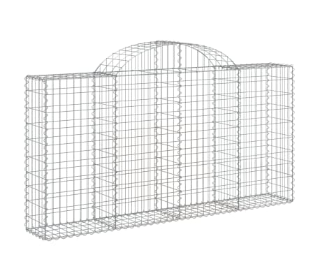 vidaXL Išlenkti gabiono krepšiai, 50vnt., 200x30x100/120cm, geležis