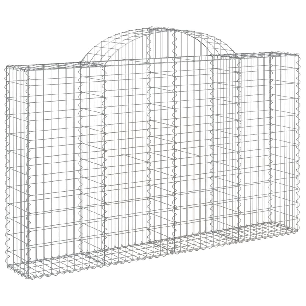 vidaXL Schanskorven 18 st gewelfd 200x30x120/140 cm ijzer afbeelding
